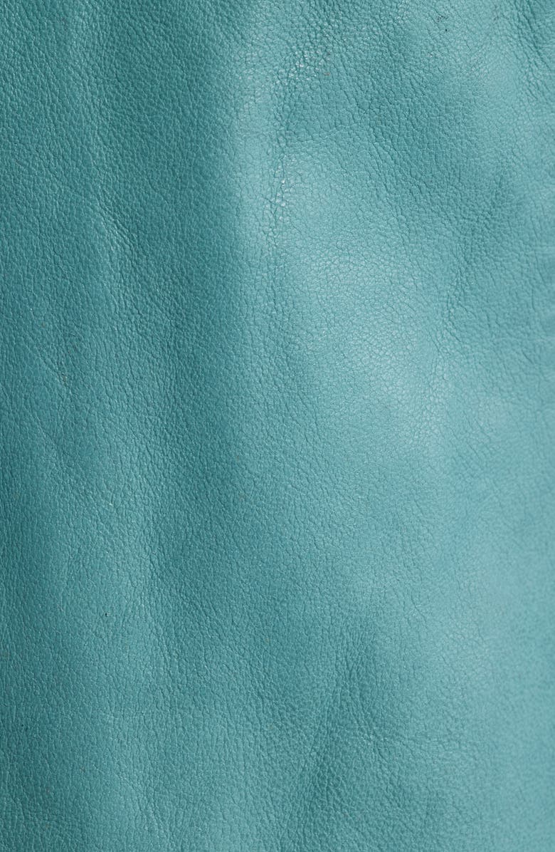 MAURITIUS Nola Leather Jacket with Removable Hoodie, Alternate, color, Light Turquoise