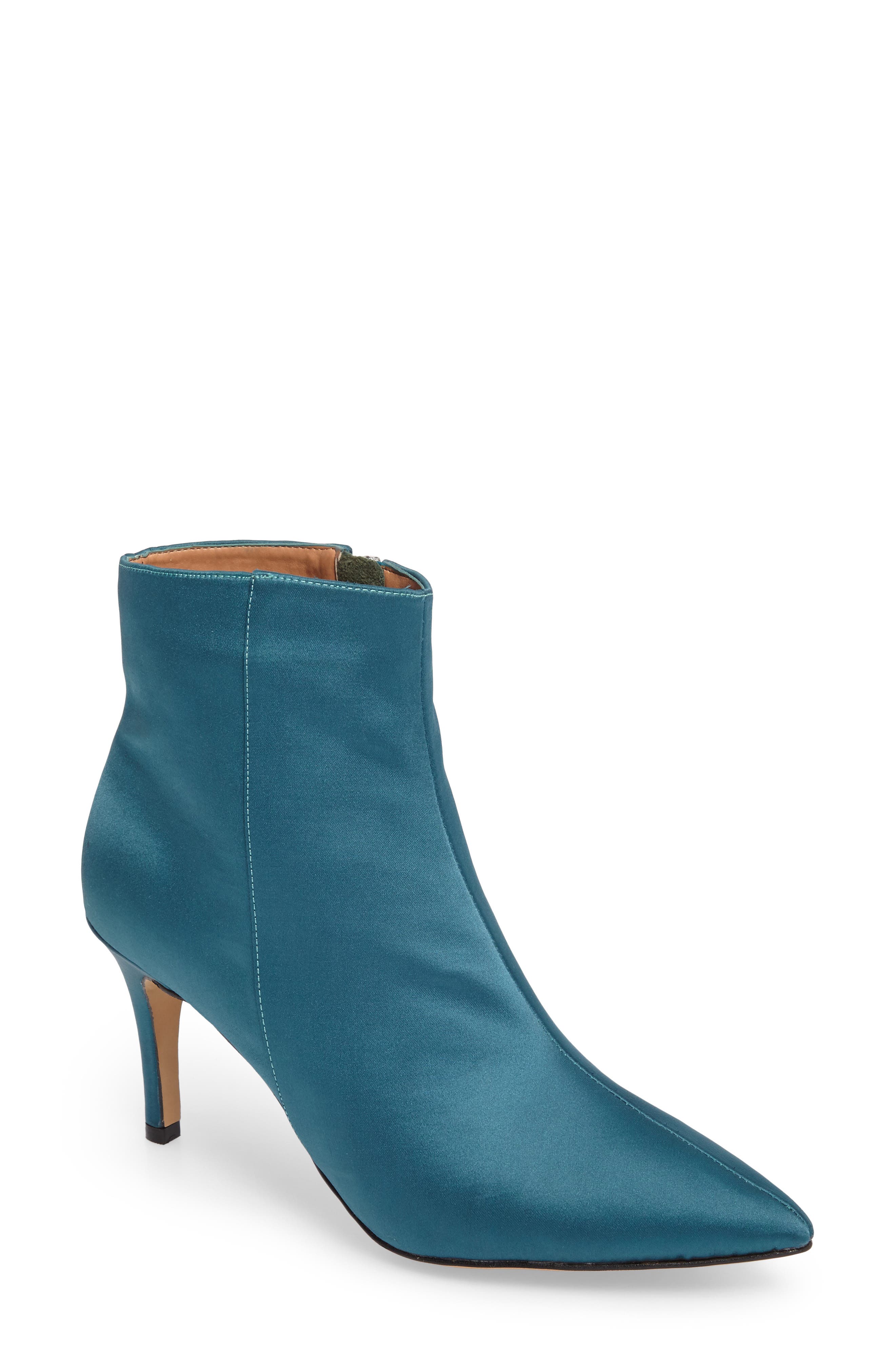 Anita Bootie, Main, color, TEAL SATIN