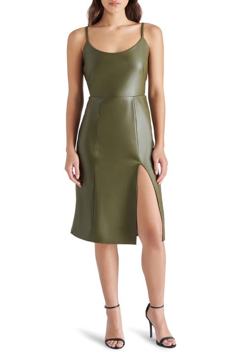 Giselle Faux Leather Sheath Dress