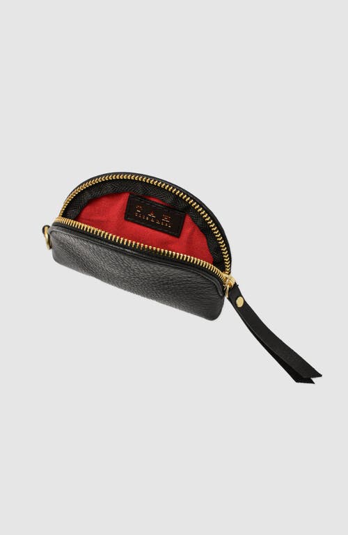 Tah Half Moon Coin Pouch In Black