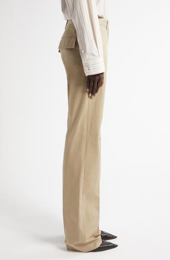 The Row Selvie Straight Leg Cotton Twill Pants | Nordstrom
