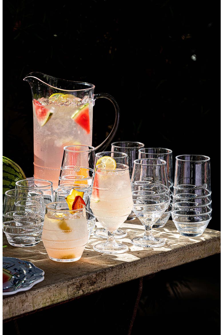Amalia Acrylic Set of 4 Large Tumblers, Alternate, color, CLEAR