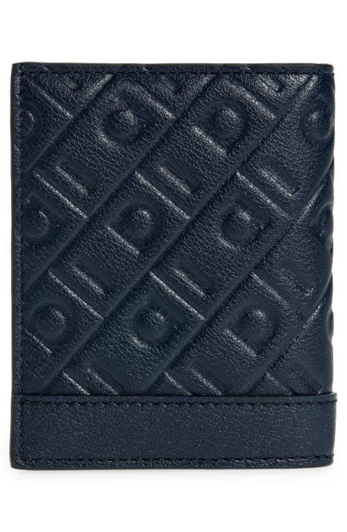 Ferragamo Gancio Monogram Embossed Leather Bifold Card Case