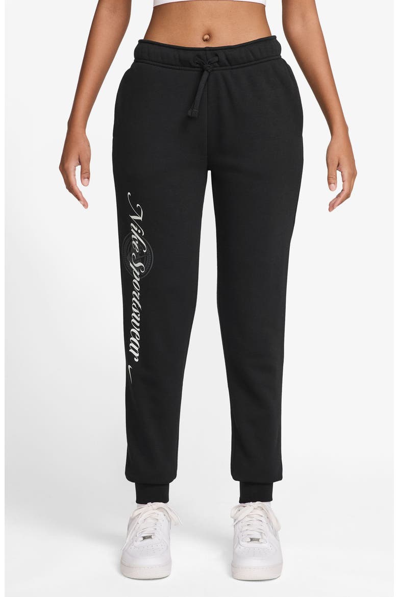 Club Fleece Standard Joggers, Main, color, BLACK/ PHOTON DUST