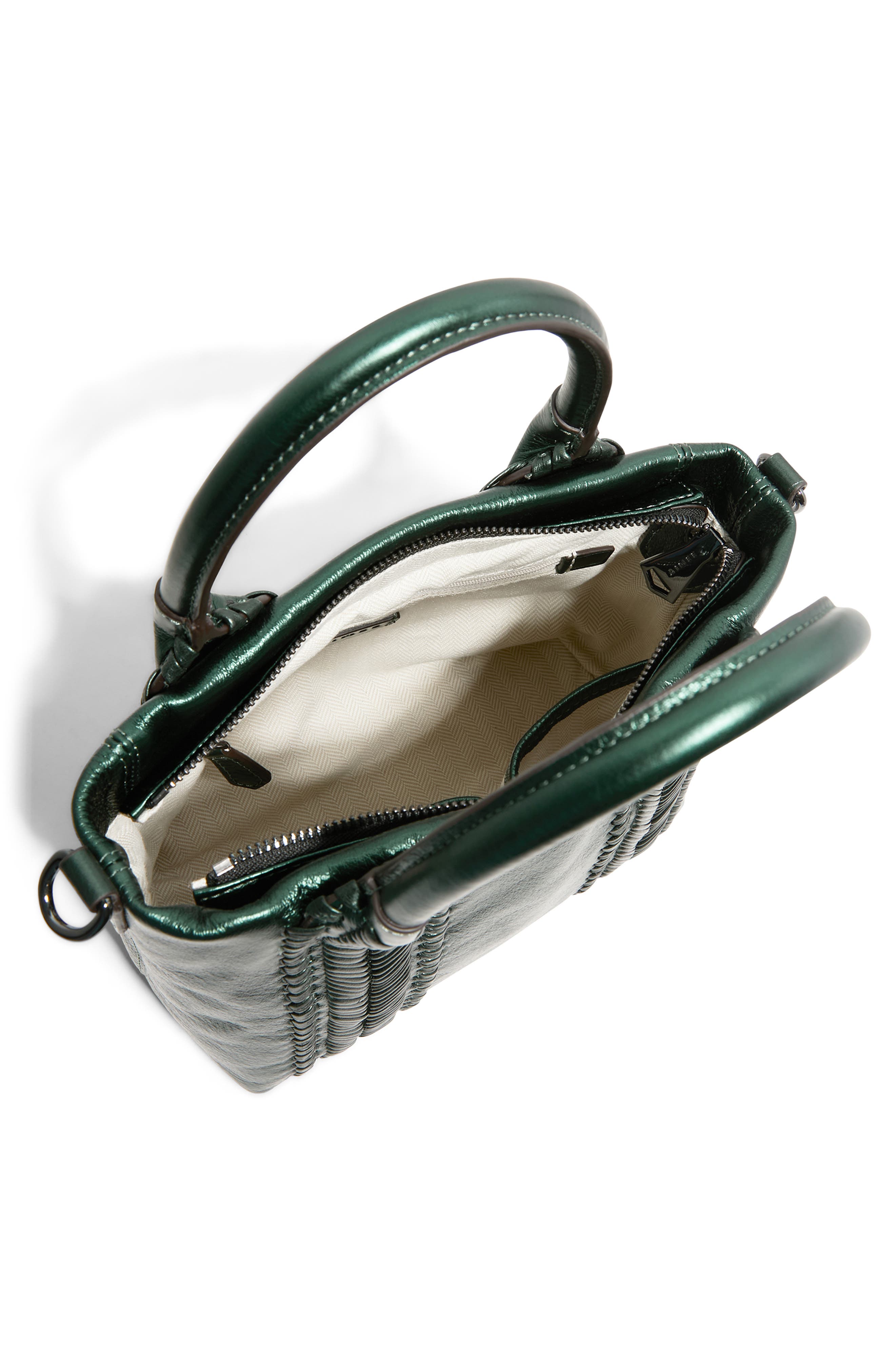 AIMEE All For Love Novelty French Leather Tote, Alternate, color, Metallic Forest