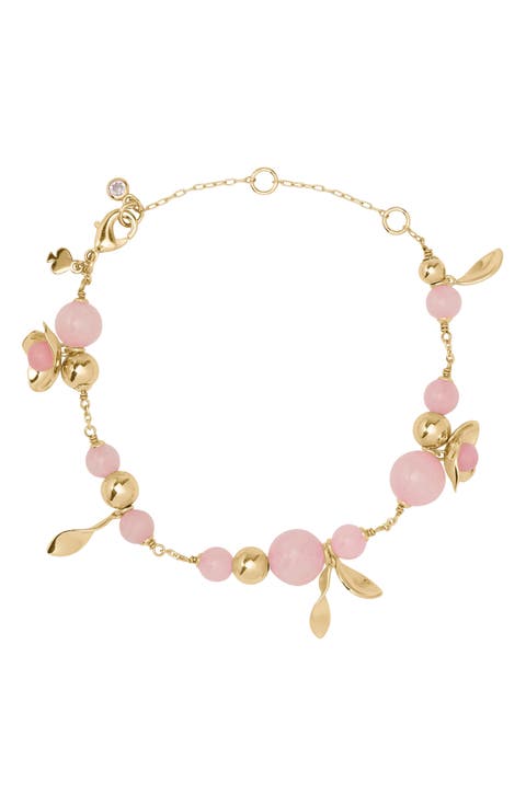 gilded garden flower charm bracelet