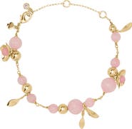 Kate Spade New York gilded garden flower charm bracelet