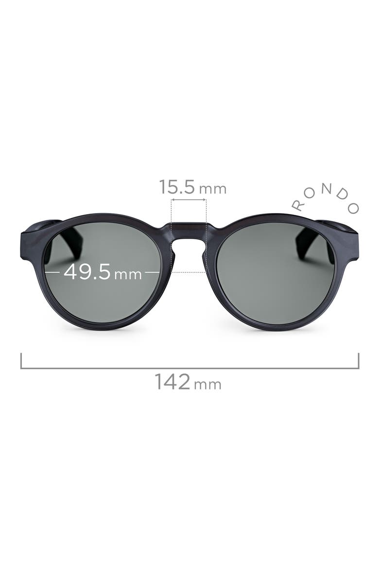 Frames Rondo 49.5mm Audio Sunglasses, Alternate, color, BLACK