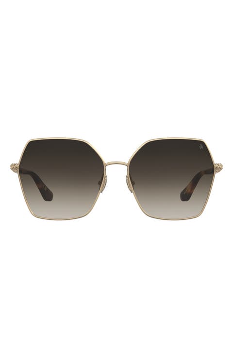 60mm Gradient Square Sunglasses