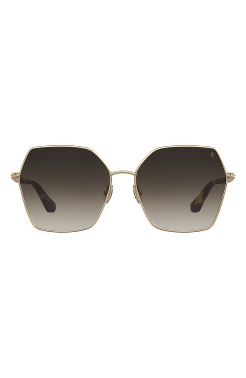 Stuart Weitzman 60mm Gradient Square Sunglasses in Gold/brown Sf at Nordstrom