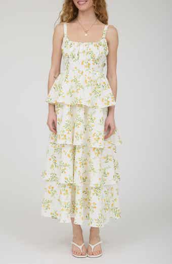 Back Bow Sleeveless Tiered Maxi Dress