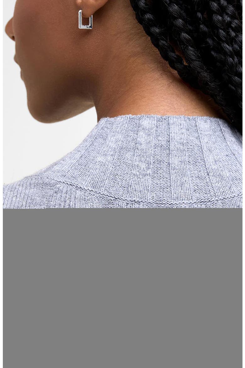 Sophia Long Sleeve Wool & Cotton Rib Sweater Dress, Alternate, color, LIGHT GREY
