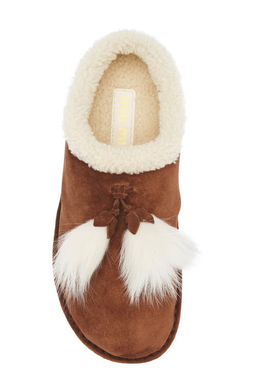 Miu Miu Shearling Tassel Slipper