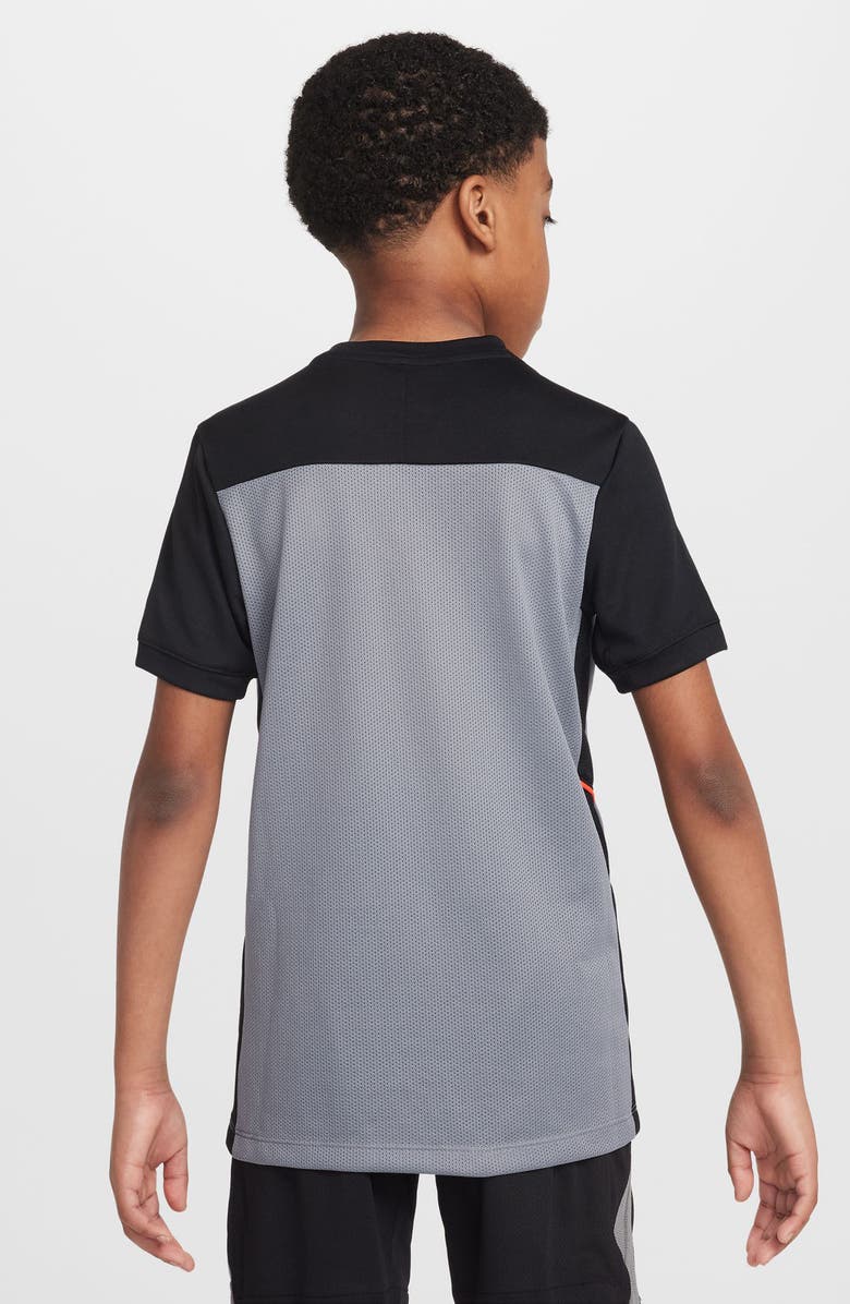 Nike Kids' Dri-FIT Academy Soccer T-Shirt, Alternate, color, Cool Grey/ Black/ Crimson