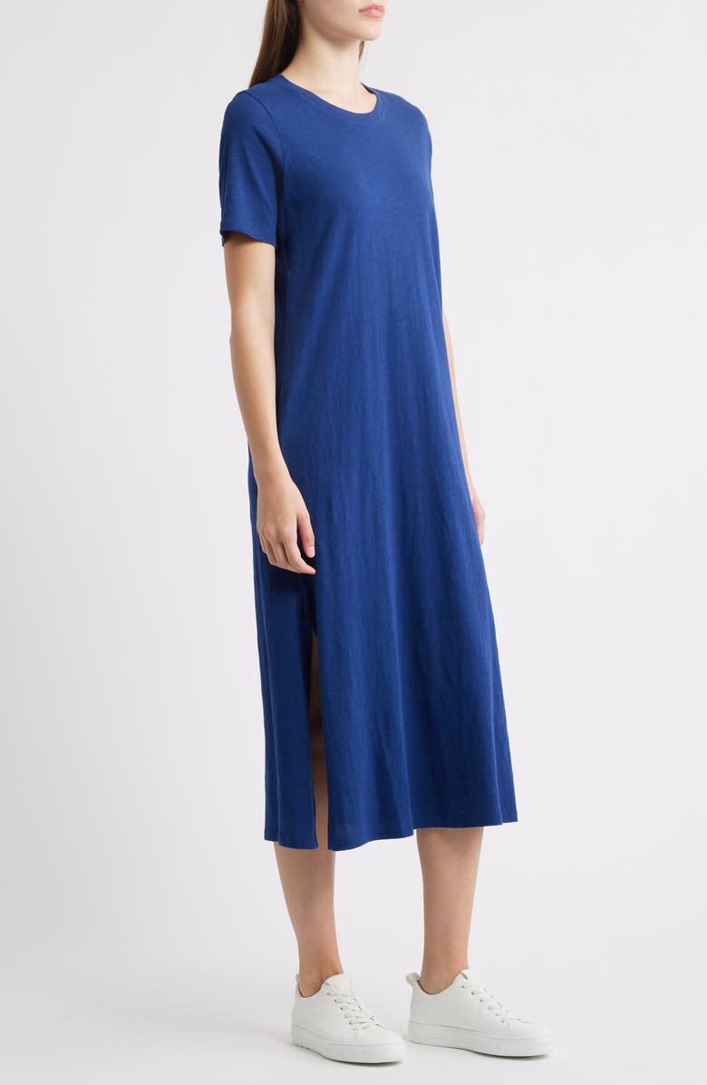 Eileen Fisher Creneck Organic Cotton Maxi T-Shirt Dress, Alternate, color,