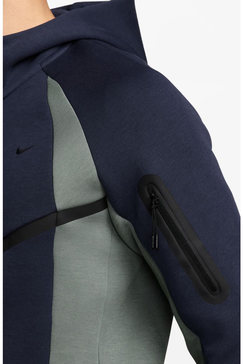 Tech Colorblock Full Zip Fleece Windrunner Jacket, Alternate, color, OBSIDIAN/ CLAY GREEN
