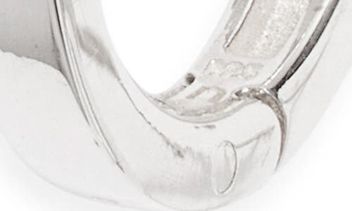 Nashelle Square Edge Huggie Hoop Earrings In Metallic