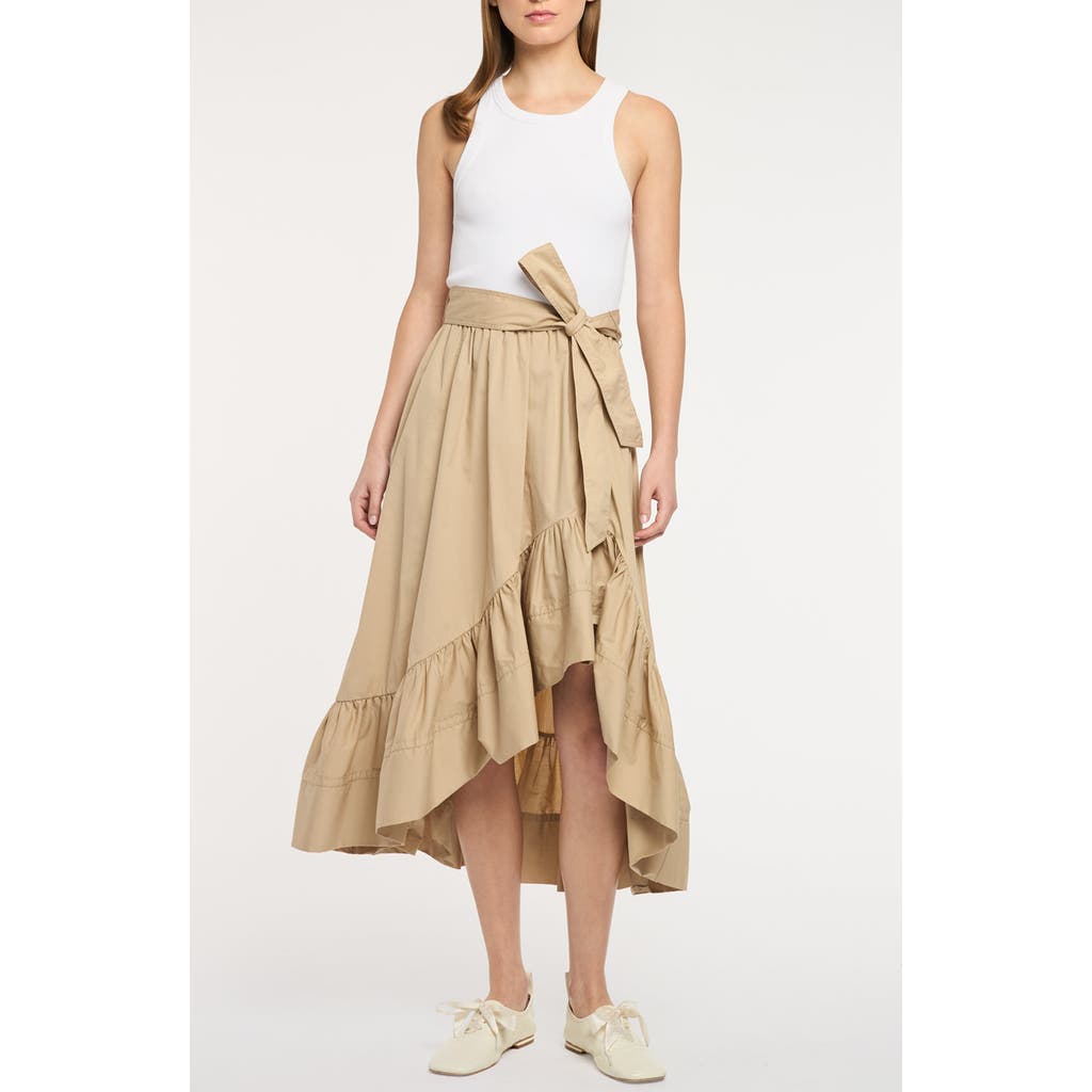 Cinq à Sept Zayla Sleeveless A-Line Dress in White/khaki at Nordstrom, Size X-Small