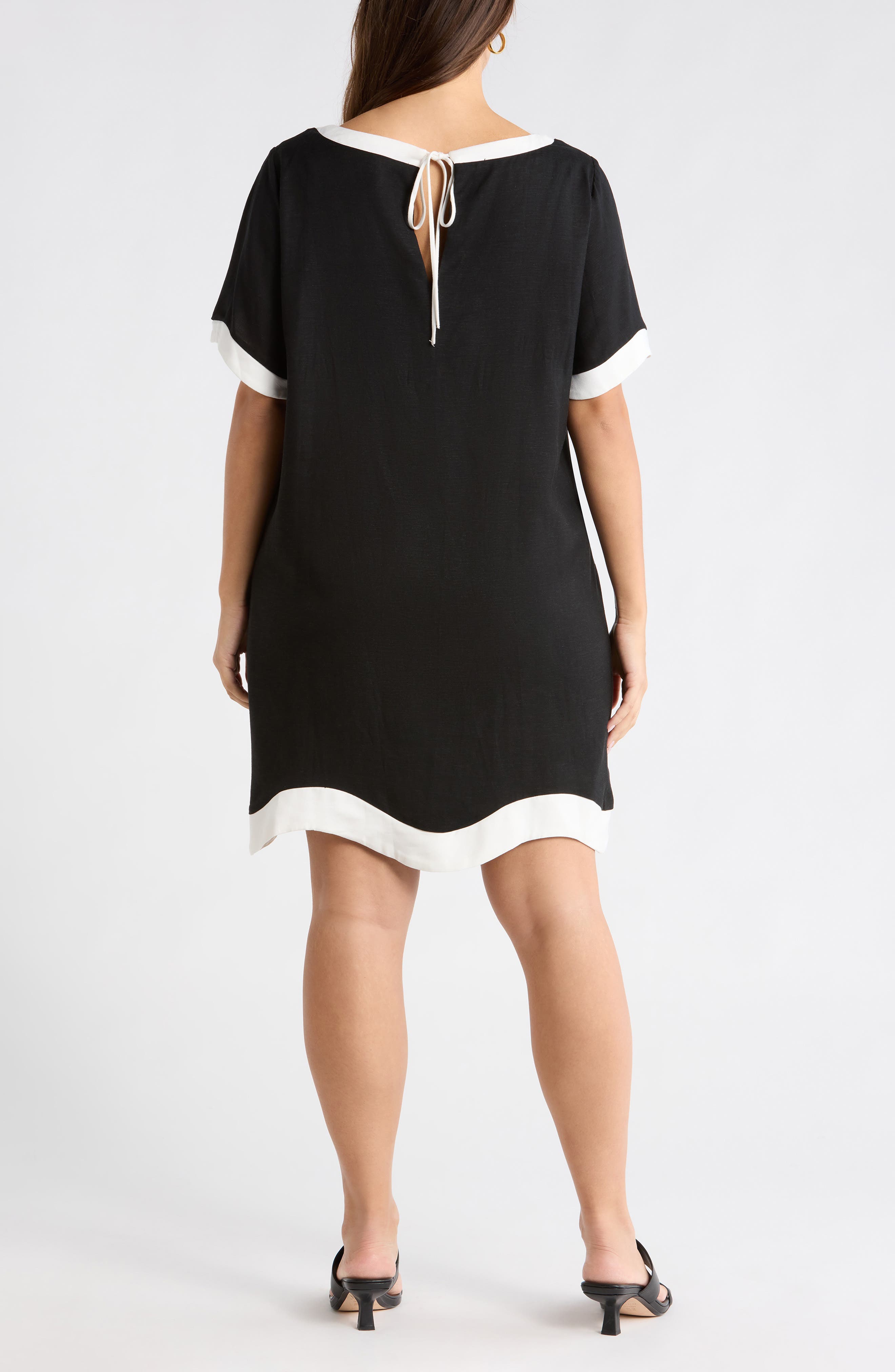 Gizelle Scallop Shift Minidress - image 2