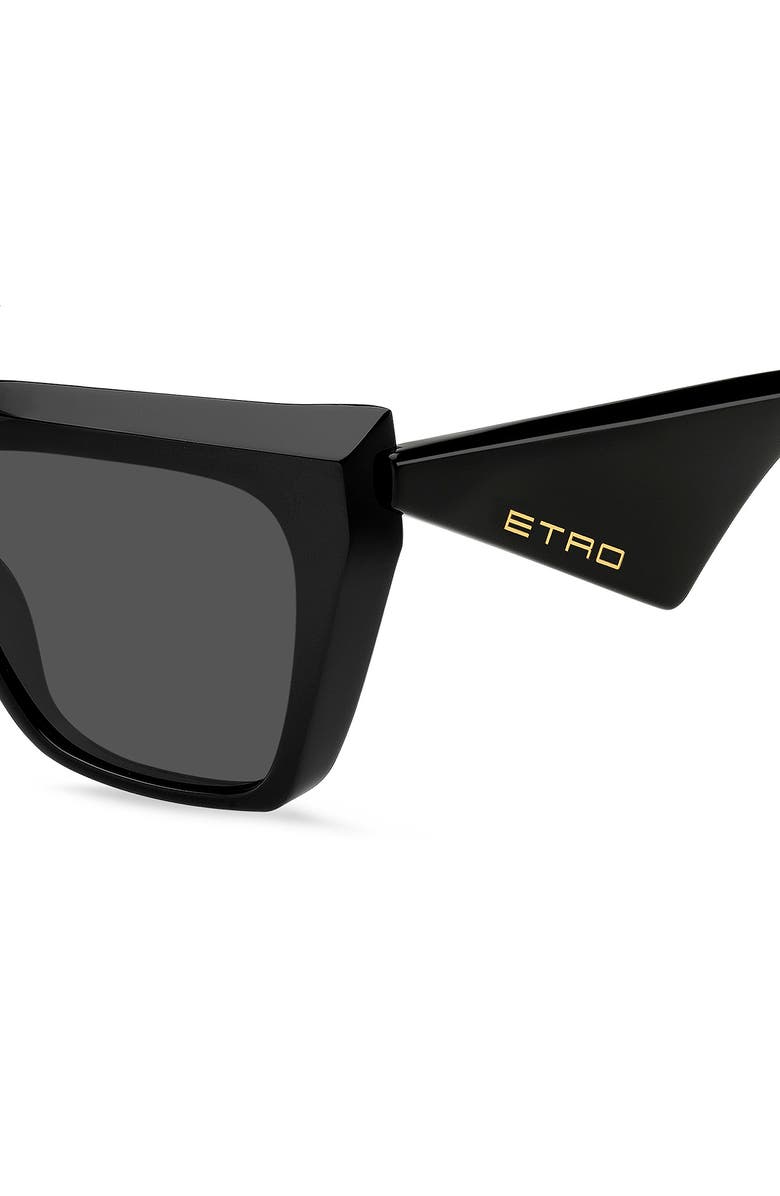 Etro 55mm Cat Eye Sunglasses, Alternate, color, Black/ Grey