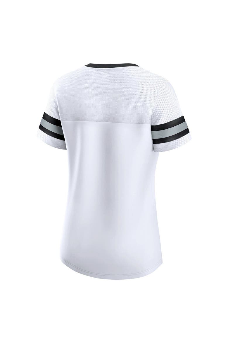 Women's Fanatics Branded White Las Vegas Raiders Sunday Best Lace-Up T-Shirt, Alternate, color, White