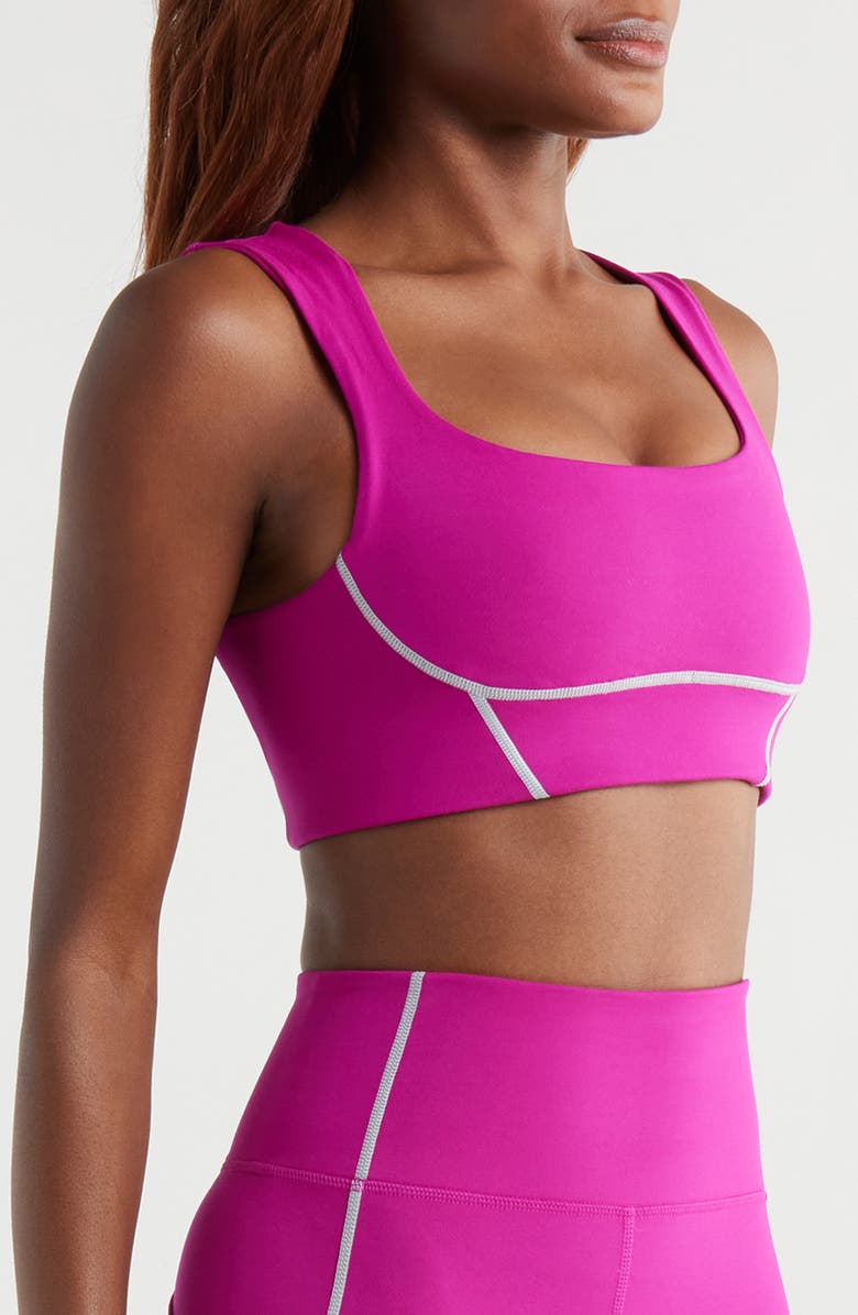 Free People FP Movement You're a Peach Sports Bra, Alternate, color, Berry Blitz