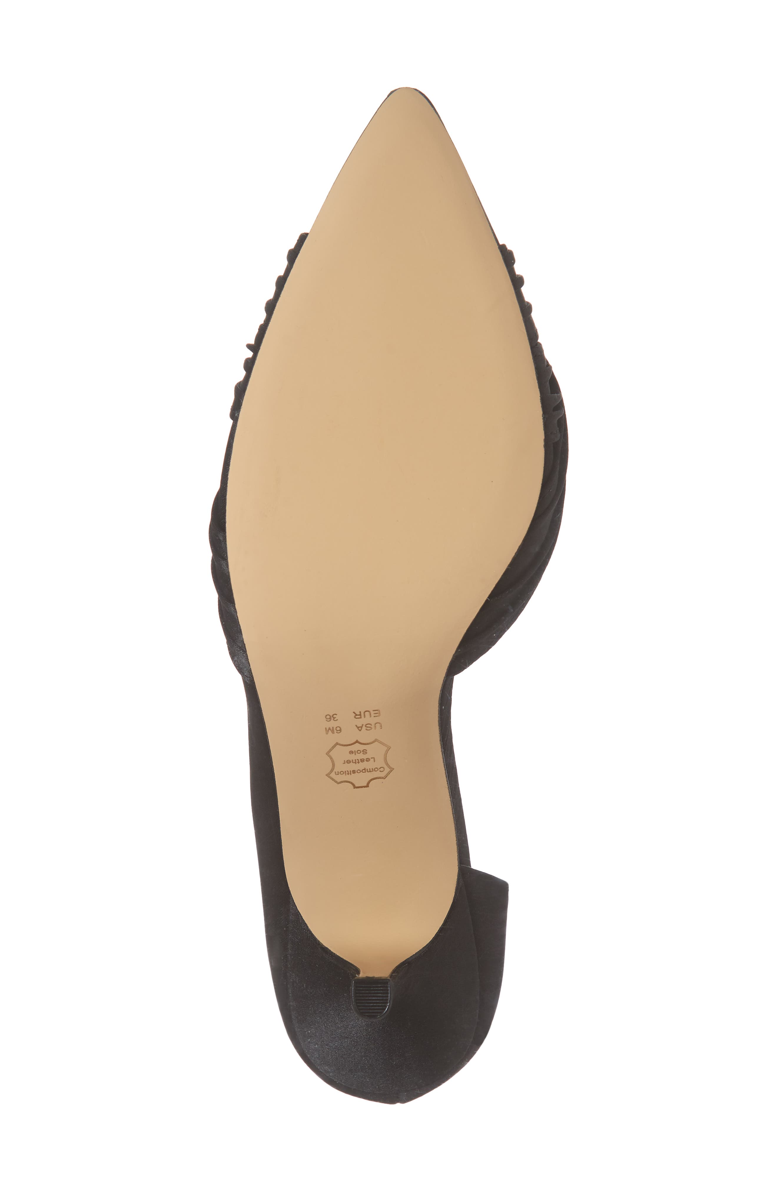 Nina Blakely Half d'Orsay Pointy Toe Pump, Alternate, color, Black Ls S