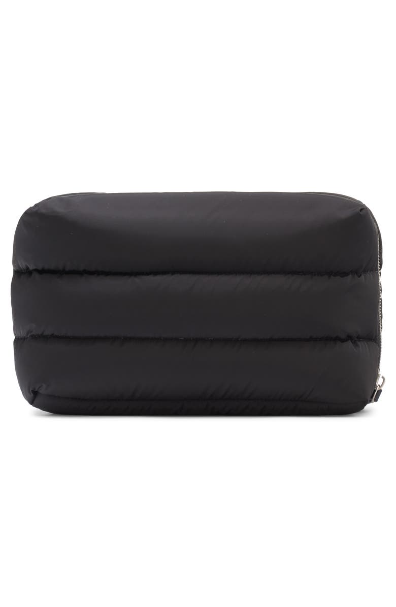 Moncler Caradoc Quilted Nylon Cosmetics Case, Alternate, color, Black