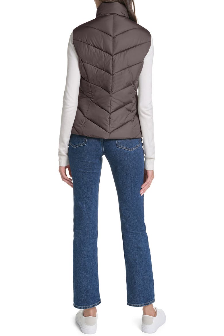 Pongee Puffer Vest, Alternate, color, CHOCOLATE