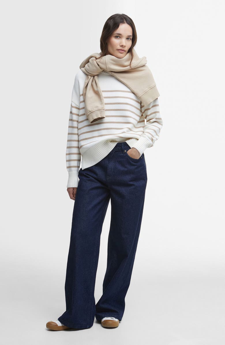 Barbour Shelly Stripe Cotton Sweater, Alternate, color,