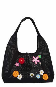 The Sack Floral Appliqu Mesh Tote