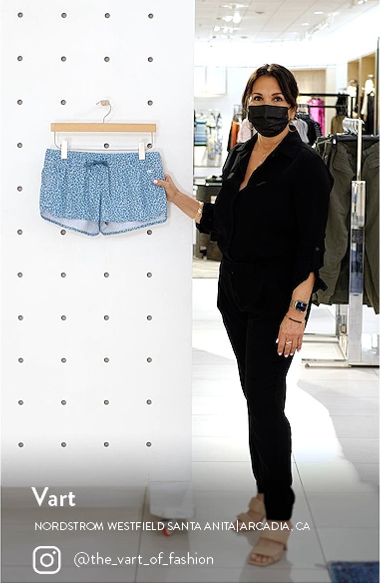 Laney Floral Print Stretch Board Shorts, sales video thumbnail