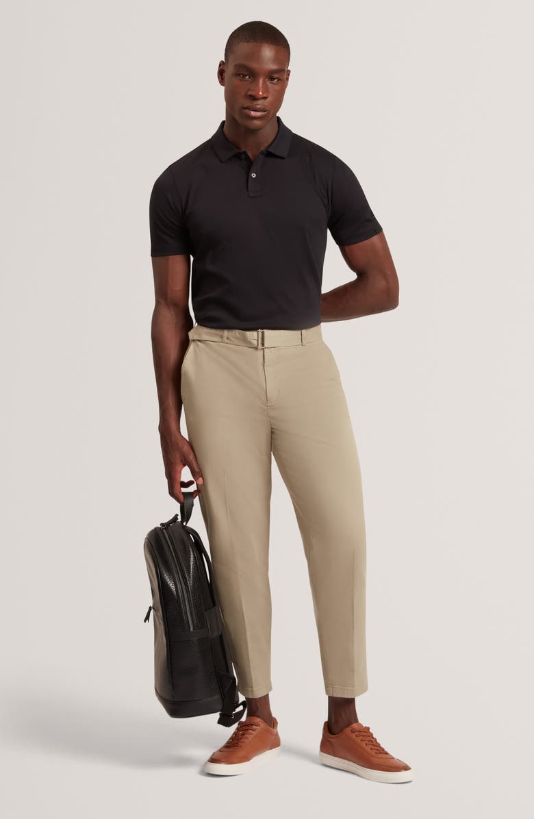 Ted Baker Connall Cotton Polo, Alternate, color, Black