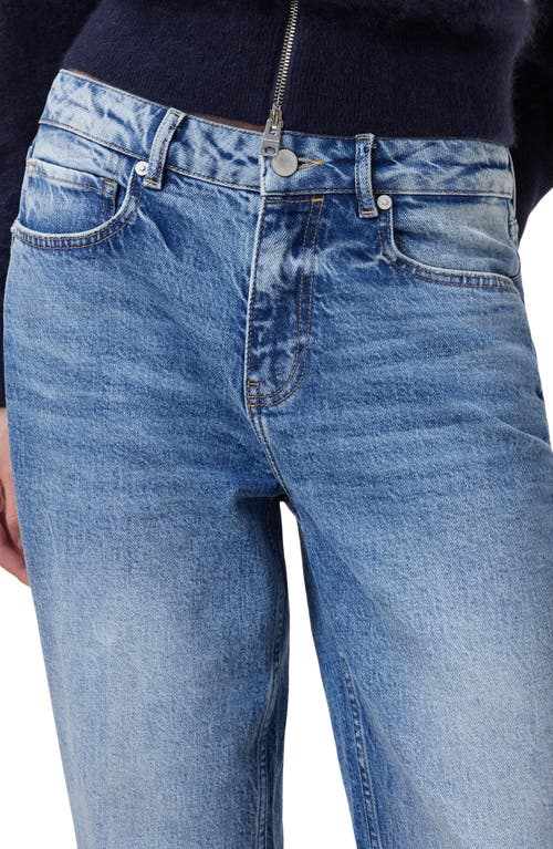 Allsaints Ida High Rise Straight Jeans In Mid Indigo In Mid Indigo