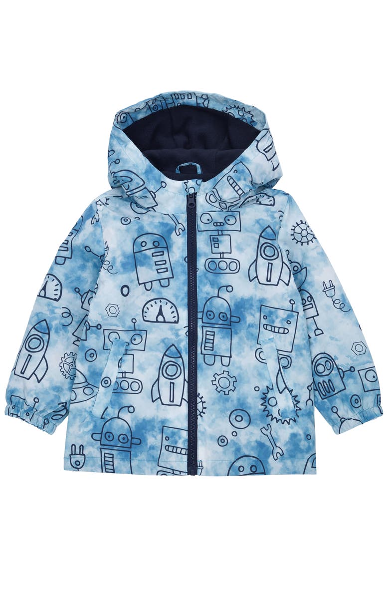 Rokka&Rolla Lightweight Fleece Lined Windbreaker Jacket, Main, color, Robot