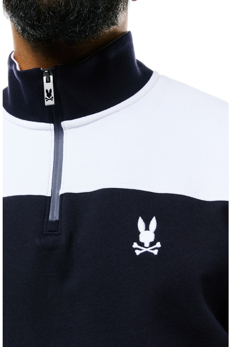 Gabe French Terry Quarter-Zip Pullover, Alternate, color, BARITONE B