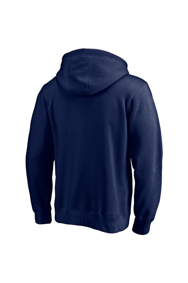 Men's Fanatics Branded Navy Milwaukee Brewers Hometown Collection Fitted Pullover Hoodie, Alternate, color, NAVY