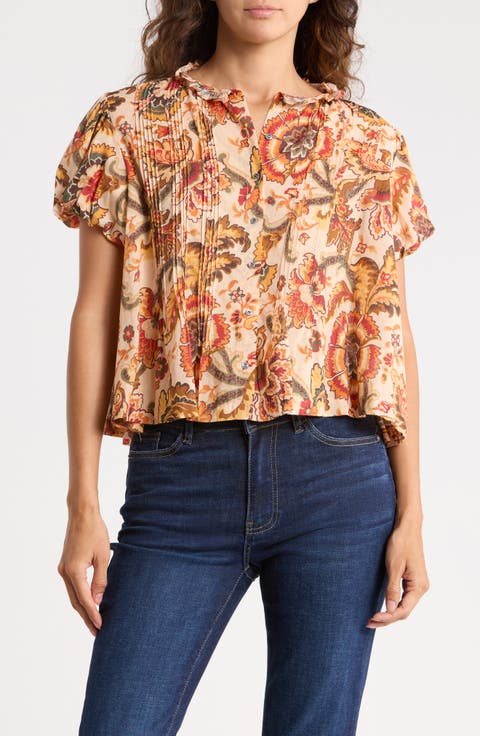 Floral Puff Sleeve Top