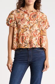 Joie Floral Puff Sleeve Top