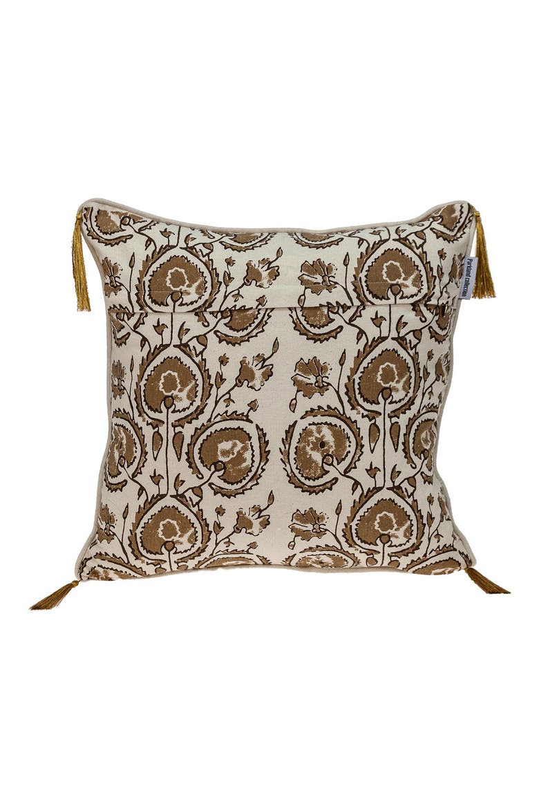 Marjoram Tapestry Throw Pillow, Alternate, color, BEIGE