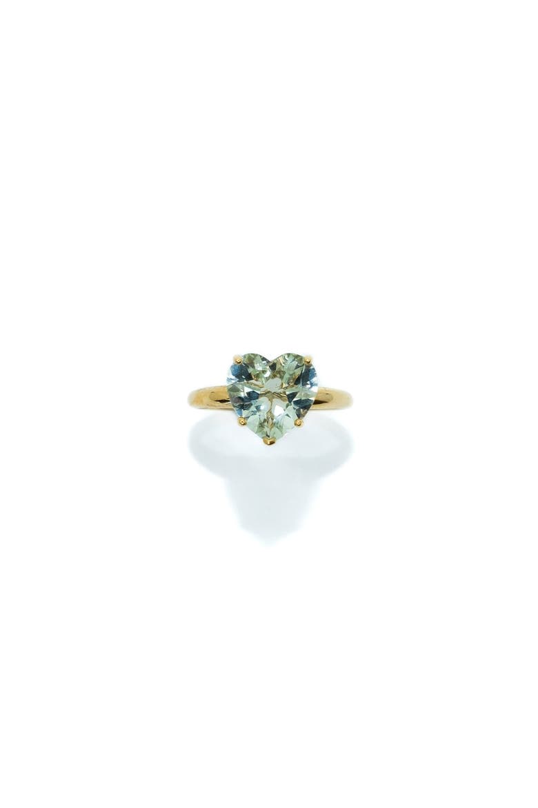 Heart Ring in Green Amethyst, Main, color, Green Amethyst