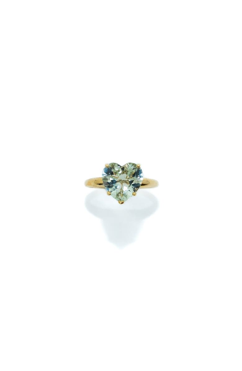 FRY POWERS Heart Ring in Green Amethyst, Main, color, Green Amethyst