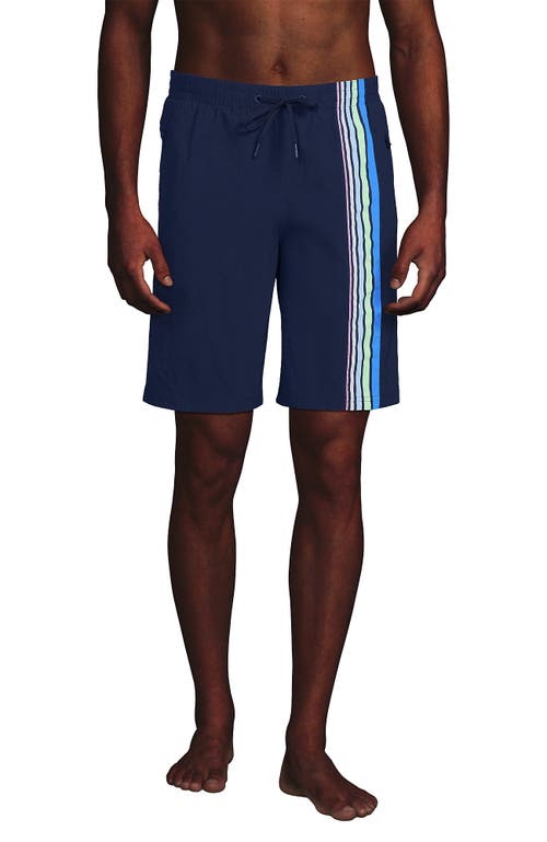Lands' End 9" Volley Hydroliner Swim Trunks In Blue
