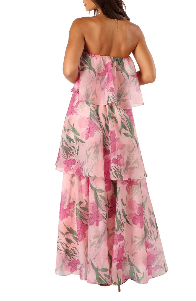 Petal & Pup Bloom Floral Strapless Maxi Dress, Alternate, color, Pink Floral