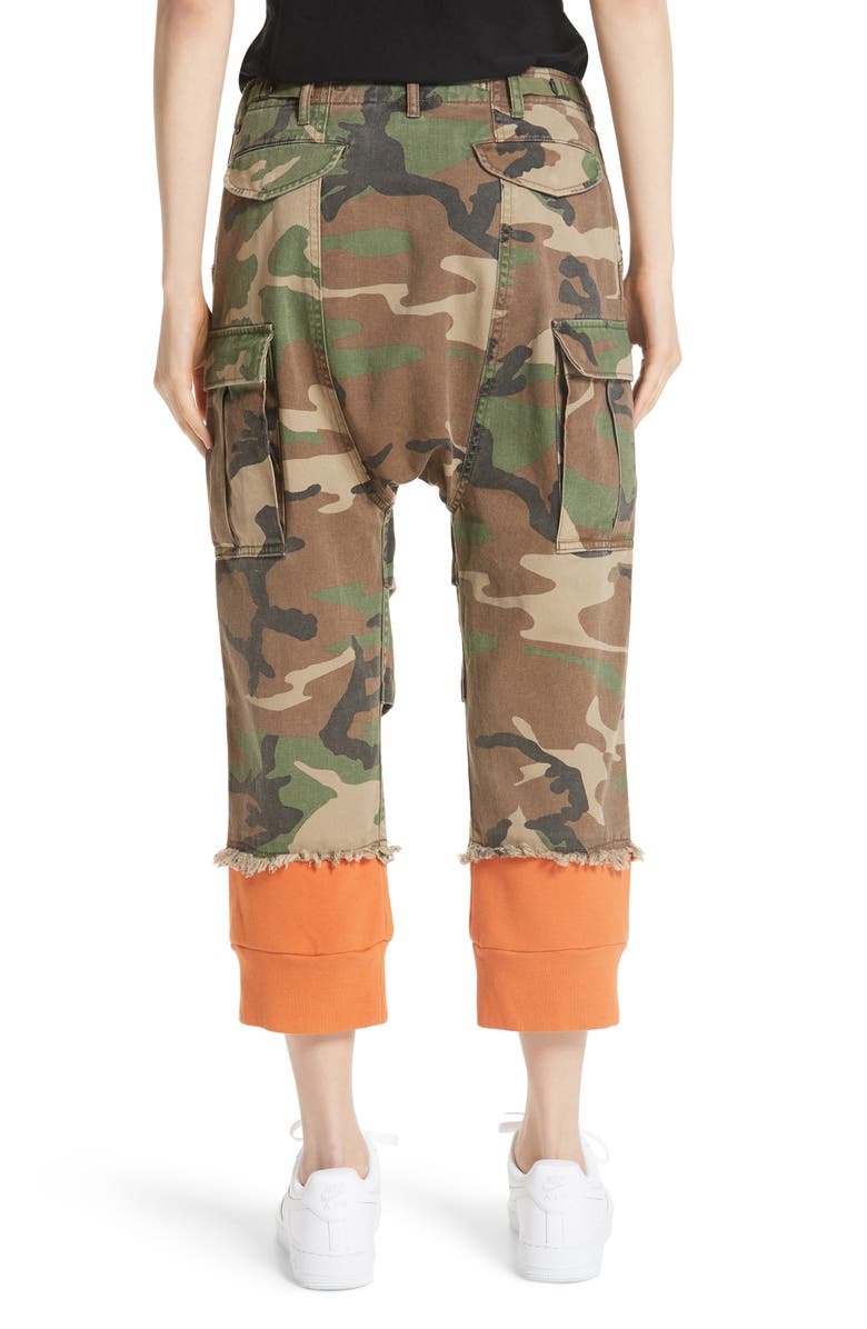 R13 Camo Harem Pants with Sweat Cuffs, Alternate, color, 