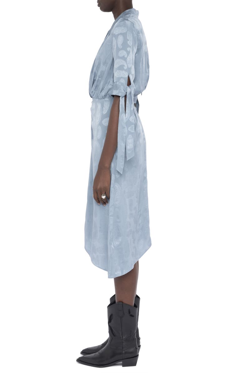 Zadig & Voltaire Rhani Silk Paisley Jacquard Dress, Alternate, color, Sixtine