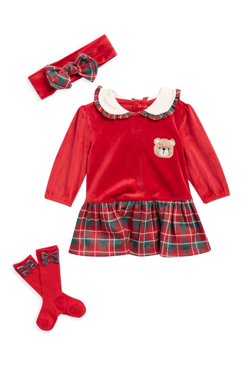 Kids' 4-Piece Dress Set, Main, color, RED