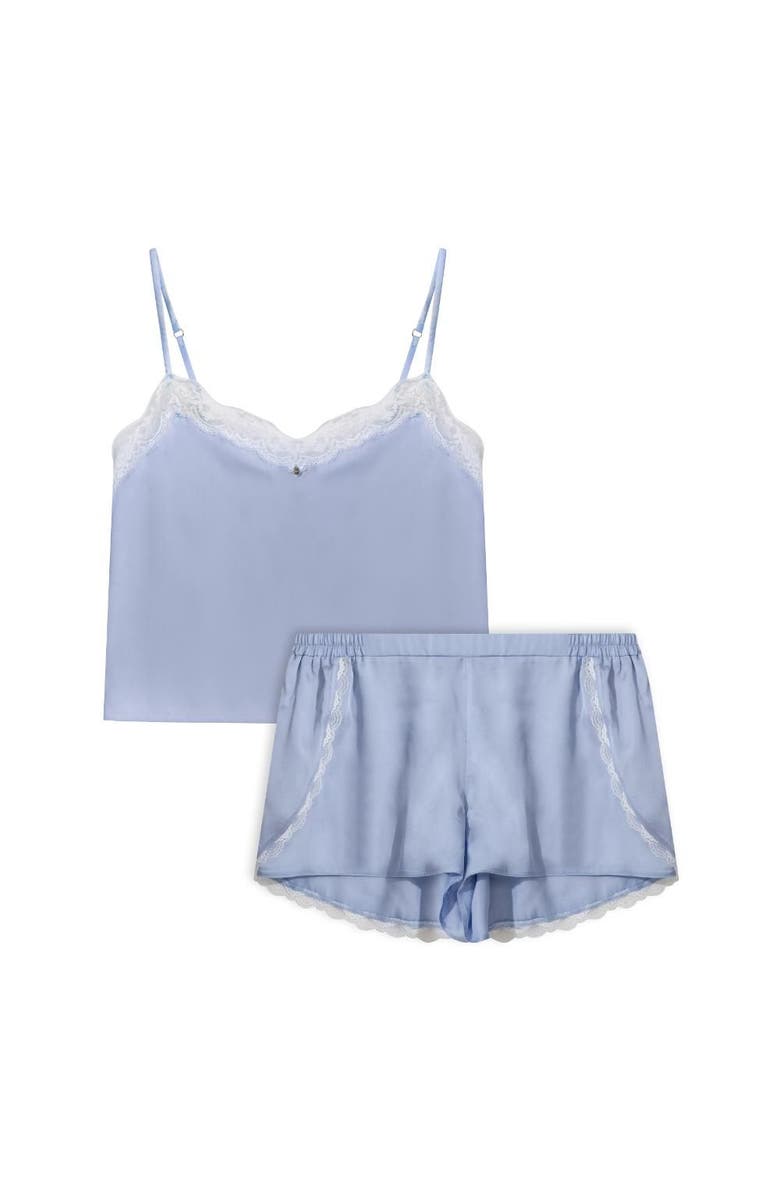 House Of Silk Golden Camisole Set, Alternate, color, Ice Blue