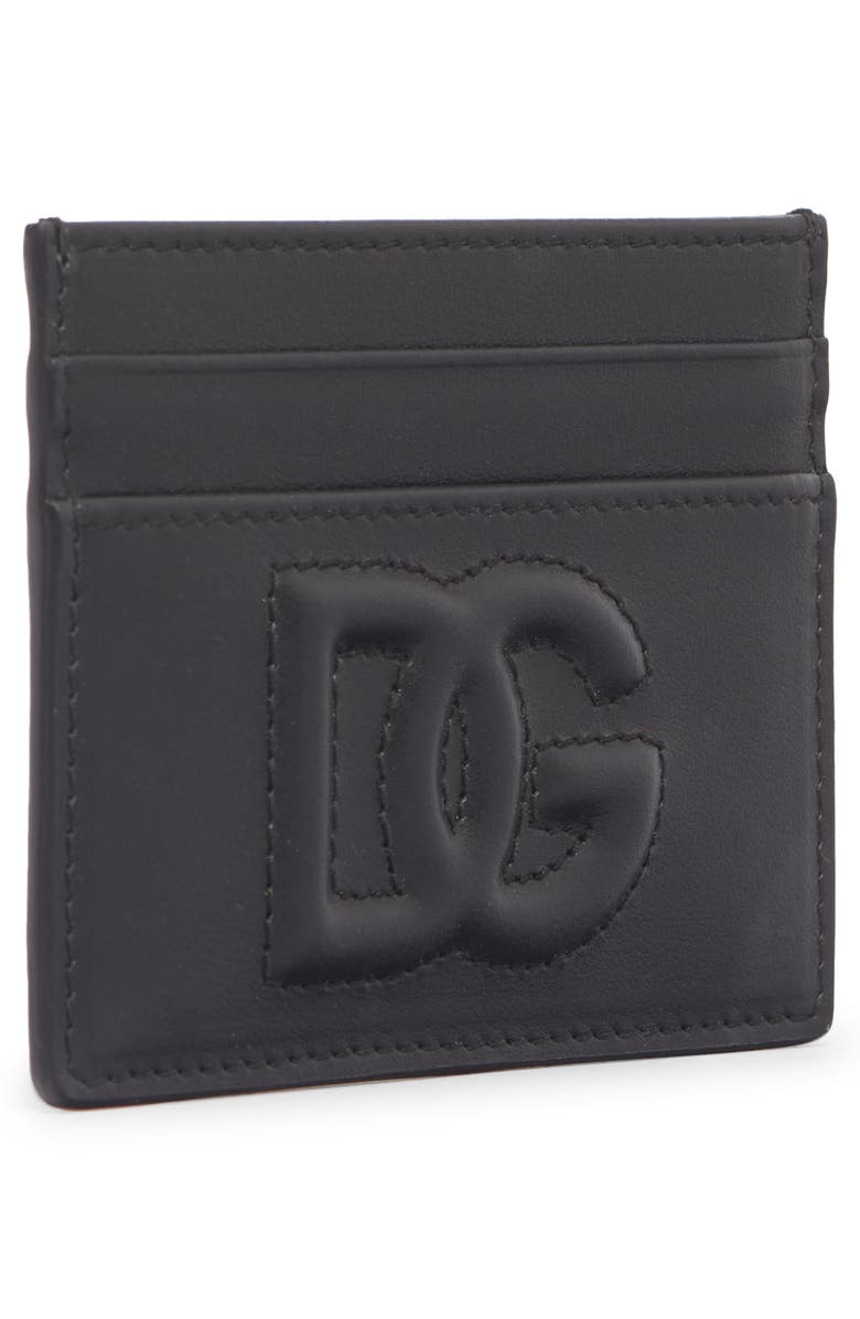 Dolce&Gabbana DG Logo Leather Card Case, Alternate, color, 