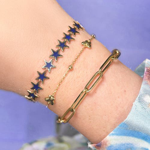 The Lovery Fine Jewelry Lapis Star Bracelet In Blue